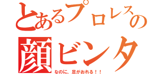 とあるプロレスの顔ビンタ（なのに、足がおれる！！）