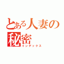 とある人妻の秘密（インデックス）