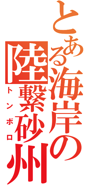 とある海岸の陸繋砂州（トンボロ）