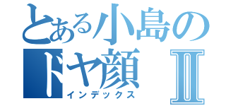 とある小島のドヤ顔Ⅱ（インデックス）