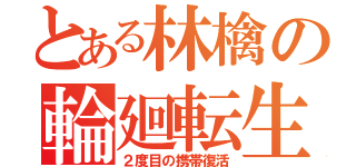 とある林檎の輪廻転生（２度目の携帯復活）