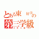 とある東 好美の第三学級（３年３組）