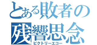 とある敗者の残響思念（ビクトリーエコー）