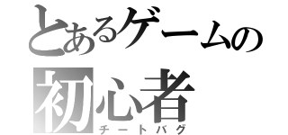 とあるゲームの初心者（チートバグ）