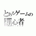 とあるゲームの初心者（チートバグ）