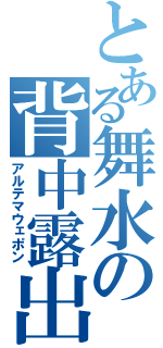 とある舞水の背中露出（アルテマウェポン）