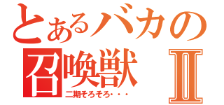 とあるバカの召喚獣Ⅱ（二期そろそろ・・・）