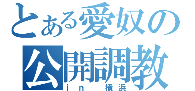 とある愛奴の公開調教（ｉｎ 横浜）