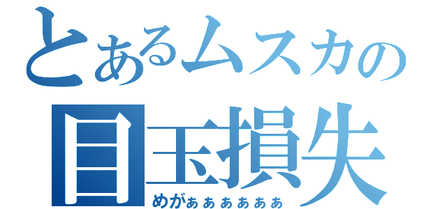 とあるムスカの目玉損失（めがぁぁぁぁぁぁ）