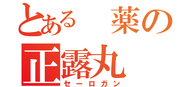 とある 薬の正露丸（セーロガン）