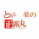 とある 薬の正露丸（セーロガン）