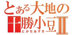 とある大地の十勝小豆Ⅱ（とかちあずき）