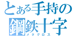 とある手持の鋼鉄十字（メタグロス）