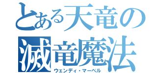 とある天竜の滅竜魔法（ウェンディ・マーベル）