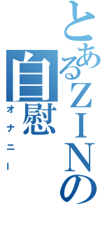 とあるＺＩＮの自慰（オナニー）