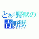 とある野獣の青野獣（アオキノコ）