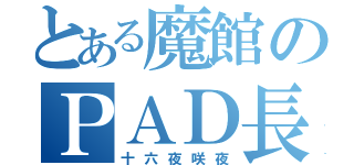 とある魔館のＰＡＤ長（十六夜咲夜）