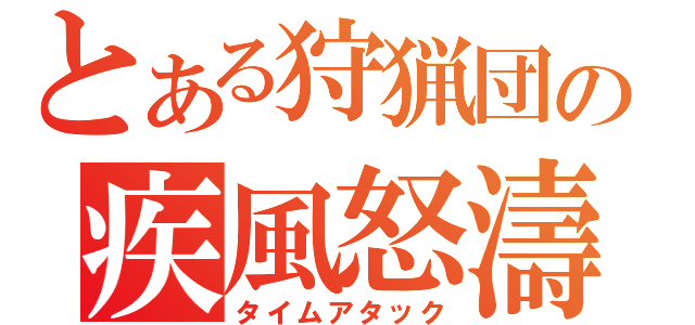 とある狩猟団の疾風怒濤（タイムアタック）