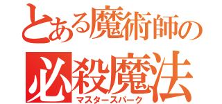 とある魔術師の必殺魔法（マスタースパーク）