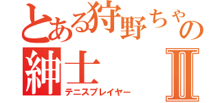 とある狩野ちゃんの紳士Ⅱ（テニスプレイヤー）