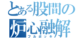 とある股間の炉心融解（フルボッキ）