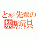 とある先輩の禁断玩具（卑猥かぁ？）