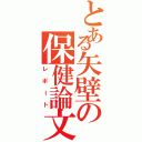 とある矢壁の保健論文（レポート）