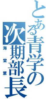 とある青学の次期部長（海堂薫）