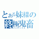 とある妹樣の終極鬼畜（インデックス）