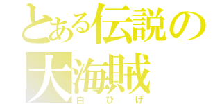 とある伝説の大海賊（白ひげ）