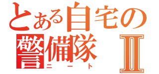 とある自宅の警備隊Ⅱ（ニート）