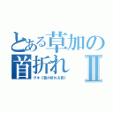 とある草加の首折れⅡ（グキ《首が折れる音》）