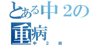 とある中２の重病（中２病）