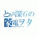 とある深石の家電ヲタ（せんたくきニヤニヤ）