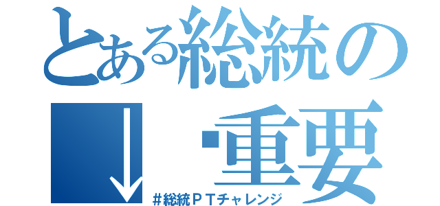 とある総統の↓︎重要↓︎（＃総統ＰＴチャレンジ）