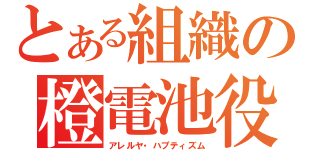 とある組織の橙電池役（アレルヤ・ハプティズム）