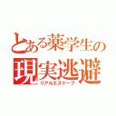 とある薬学生の現実逃避（リアルエスケープ）