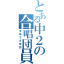 とある中２の合唱団員（今年で８年目）