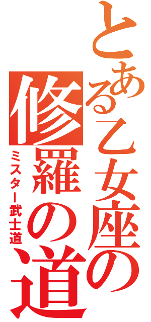 とある乙女座の修羅の道（ミスター武士道）