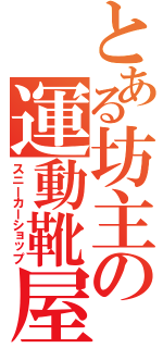 とある坊主の運動靴屋（スニーカーショップ）