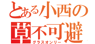 とある小西の草不可避（グラスオンリー）