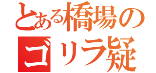 とある橋場のゴリラ疑惑（）