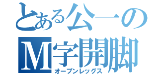 とある公一のＭ字開脚（オープンレッグス）