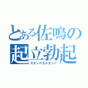 とある佐鳴の起立勃起（スタンド＆スタンド）