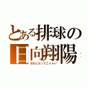 とある排球の日向翔陽（おれにもってこォォい）