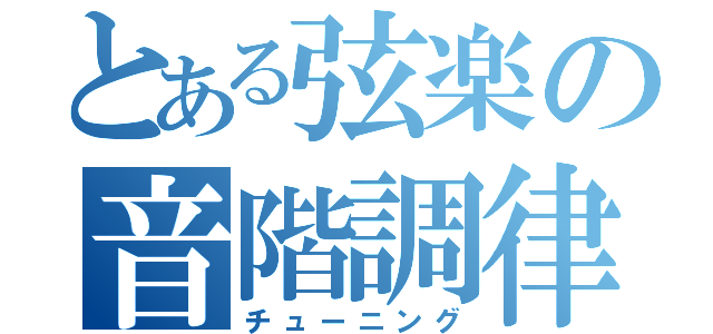 とある弦楽の音階調律（チューニング）