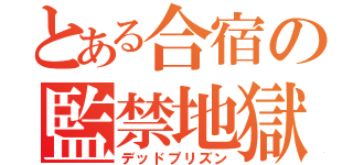 とある合宿の監禁地獄（デッドプリズン）