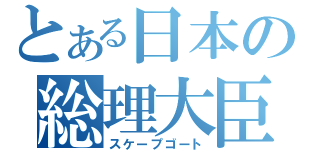 とある日本の総理大臣（スケープゴート）