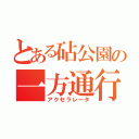 とある砧公園の一方通行（アクセラレータ）