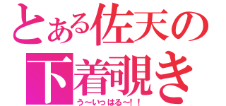 とある佐天の下着覗き（う～いっはる～！！）